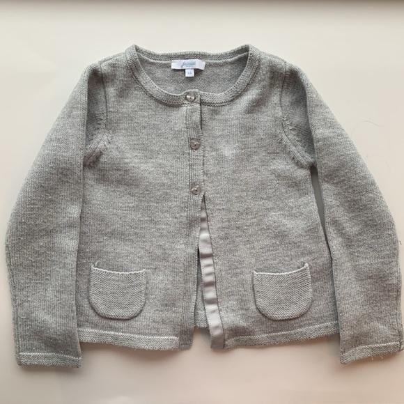 Jacadi Paris Cardigan Grey Size 6 Girls - Picture 1 of 9